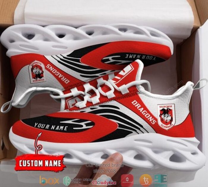 NRL St. George Illawarra Dragons Custom Name Max Soul Shoes V5