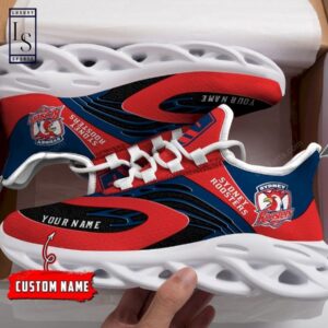 NRL Sydney Roosters Custom Name Blue Red Max Soul Shoes