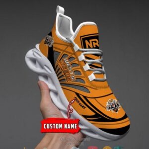 NRL Wests Tigers Custom Name Max Soul Shoes V1