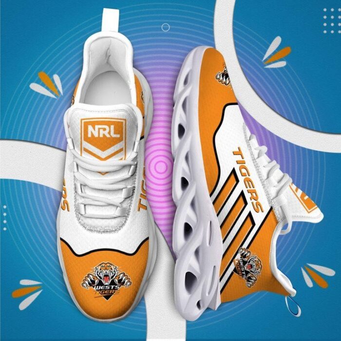 NRL Wests Tigers White Orange Max Soul Shoes