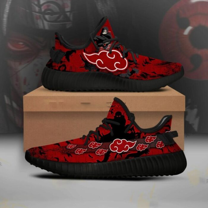 Naruto Akatsuki Cloud Yeezy Shoes Design Fan Gift Idea My Son My Boyfriend Shoes Yeezy Sneakers