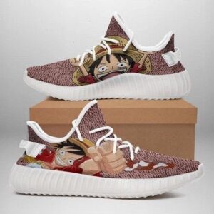 Naruto One Piece Yeezy Shoes Gift Idea For Him Son Boyfriend Father's Day Shoes Yeezy