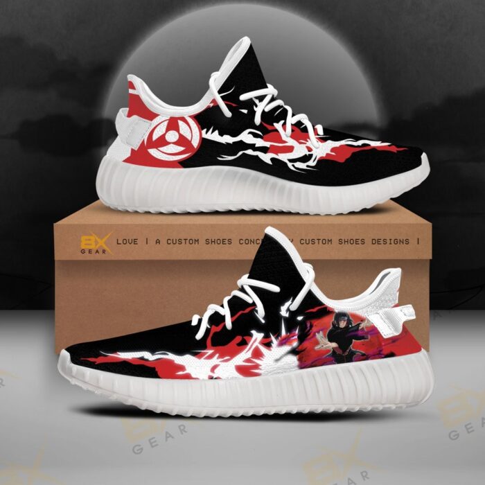 Naruto Shoes Itachi Uchiha Yeezy Sneakers Sharingan H20135