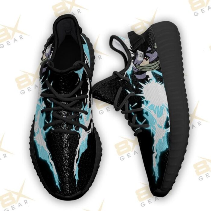 Naruto Shoes Kakashi Blue Chidori Yeezy Sneakers MT12050