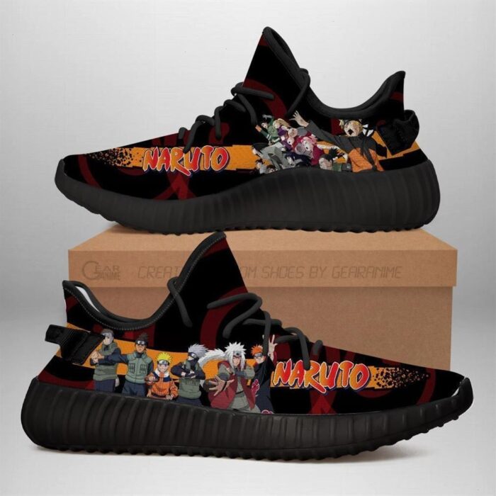 Naruto Yeezy Black Shoes Sport Sneakers Yeezy Shoes