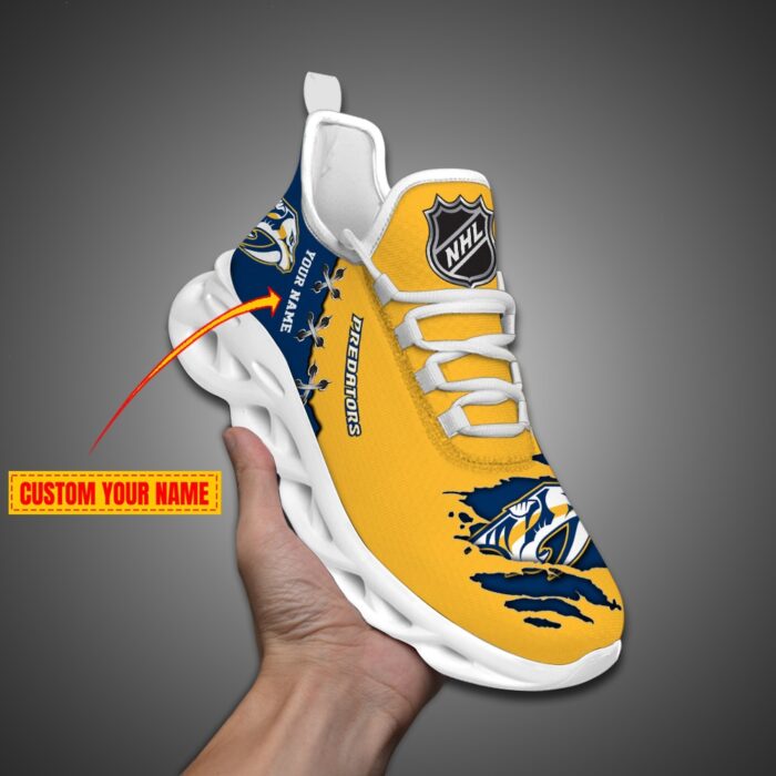 Nashville Predators Personalized NHL Max Soul Shoes