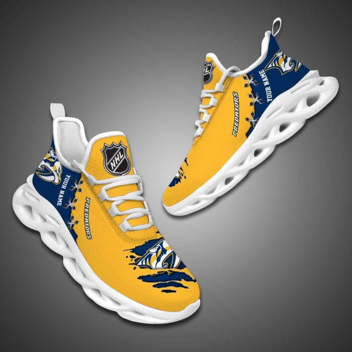 Nashville Predators Personalized NHL Max Soul Shoes