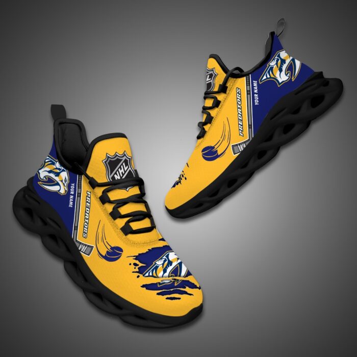 Nashville Predators Personalized NHL Max Soul Shoes Ver 2