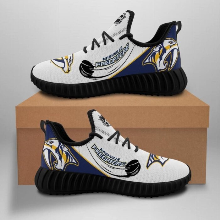 Nashville Predators Unisex Sneakers New Sneakers Hockey Custom Shoes Nashville Predators Yeezy Boost Yeezy Shoes