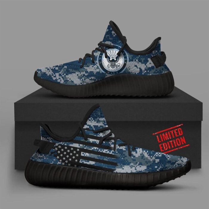 Navy Camo Yeezy Shoes Sport Sneakers