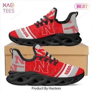 Nebraska Cornhuskers NCAA Black Red Max Soul Shoes for Fan