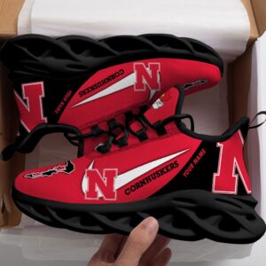 Nebraska Cornhuskers Personalized Luxury NCAA Max Soul Shoes