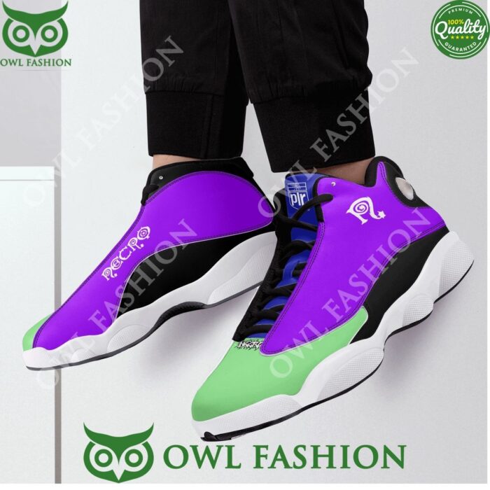 Necro Dope6 Green Purple Mens Basketball Sneakers