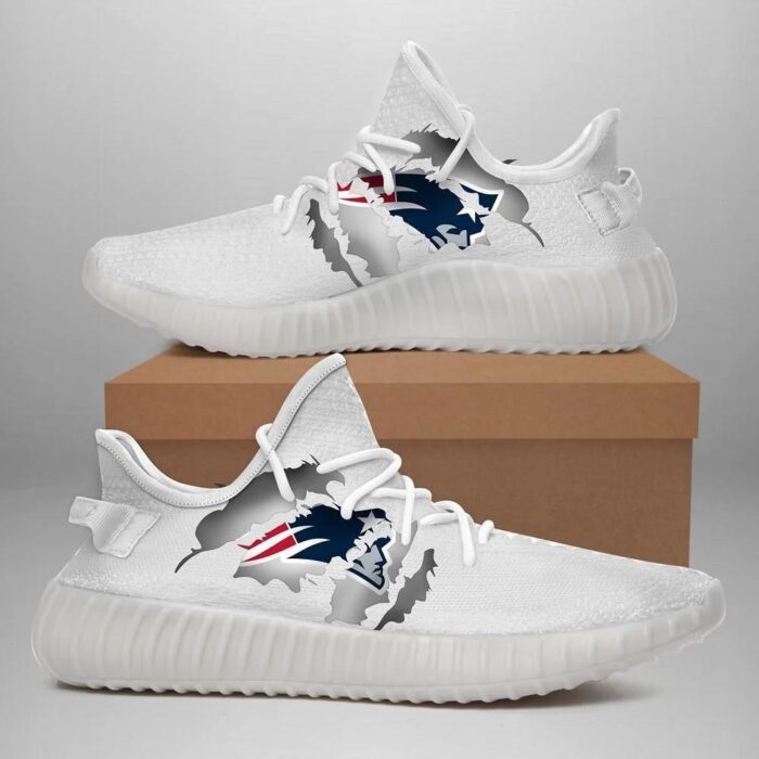 New Eng Patriots Yeezy Shoes Sneakers, Custom Yeezy Boost Hypebeast Shoes, Custom Shoes, Custom Sneaker