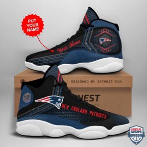 New England Patriots Air Jordan 13 Custom Name Personalized Shoes