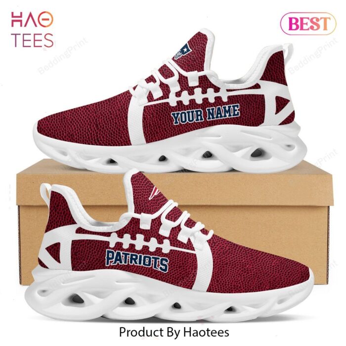 New England Patriots Custom Name NFL Max Soul Shoes