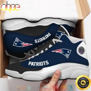 New England Patriots NFL Big Logo Football Team 5 Air Jordan 13 Sneaker Shoes