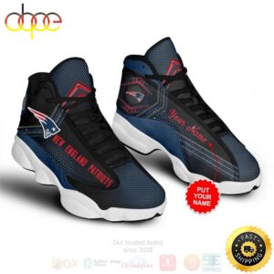 New England Patriots NFL Custom Name Air Jordan 13 Shoes