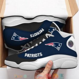 New England Patriots Nfl Big Logo Football Team 5 Air Jordan 13 Sneaker Shoes