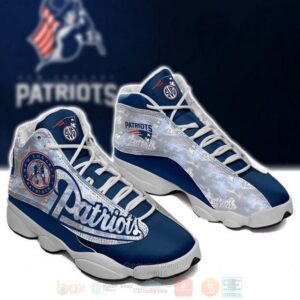 New England Patriots Nfl Big Logo Football Team Air Jordan 13 Shoes