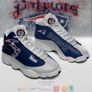 New England Patriots Nfl Football Team 17 Air Jordan 13 Sneaker Shoes