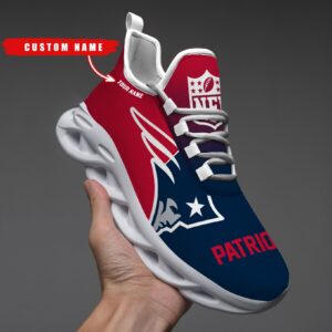 New England Patriots Personalized Custom Name Max Soul Shoes