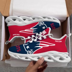 New England Patriots Personalized Custom Name Max Soul Shoes