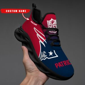 New England Patriots Personalized Custom Name Max Soul Shoes