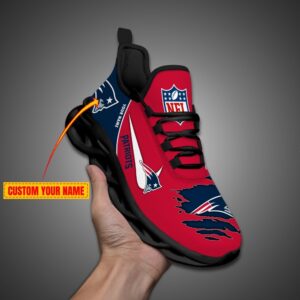 New England Patriots Personalized NFL Max Soul Shoes for Fan