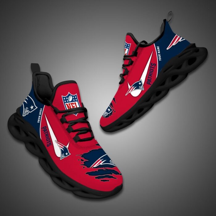 New England Patriots Personalized NFL Max Soul Shoes for Fan