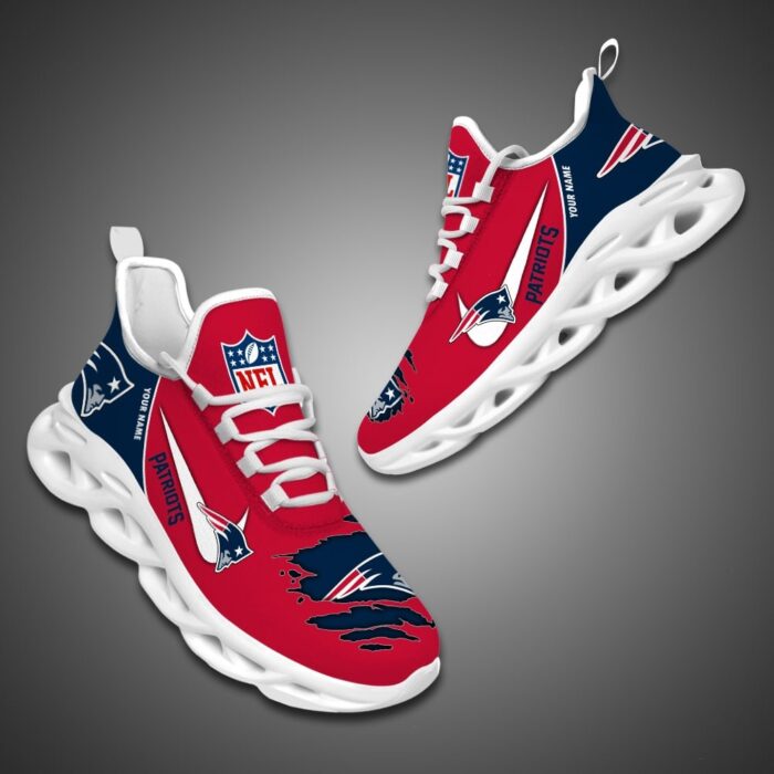 New England Patriots Personalized NFL Max Soul Shoes for Fan