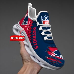 New England Patriots Personalized NFL Max Soul Shoes for NFL Fan