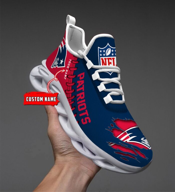 New England Patriots Personalized NFL Max Soul Shoes for NFL Fan