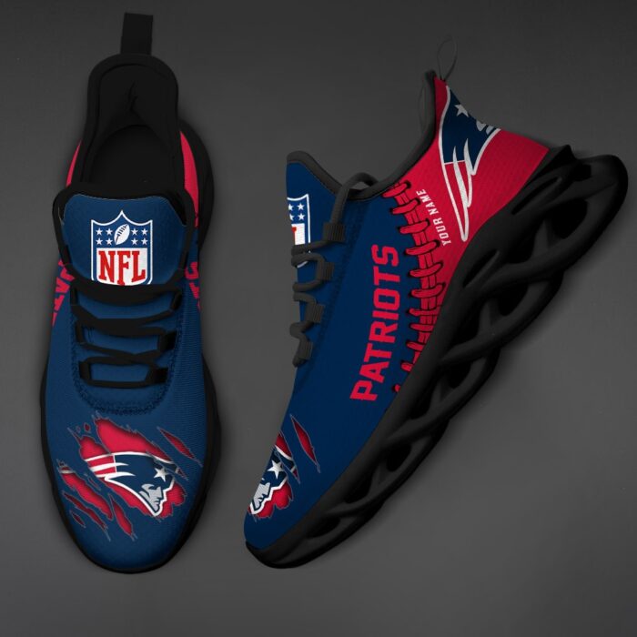 New England Patriots Personalized NFL Max Soul Shoes for NFL Fan