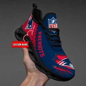 New England Patriots Personalized NFL Max Soul Shoes for NFL Fan