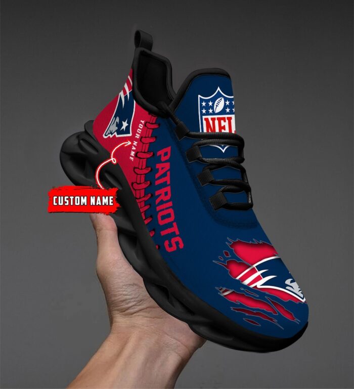 New England Patriots Personalized NFL Max Soul Shoes for NFL Fan