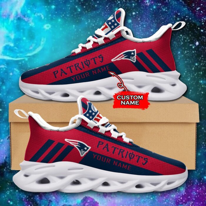 New England Patriots Personalized NFL Max Soul Sneaker