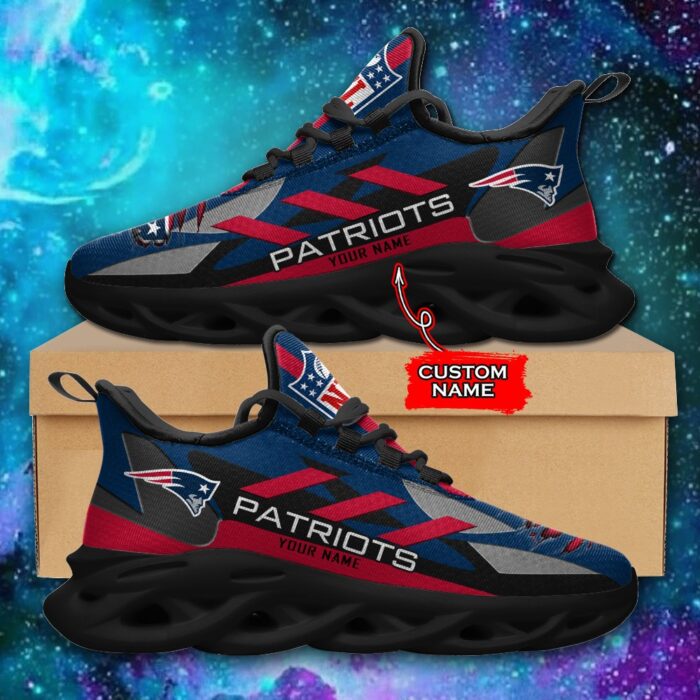 New England Patriots Personalized NFL Max Soul Sneaker Ver 1