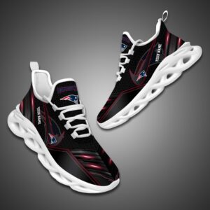 New England Patriots Personalized NFL Neon Light Max Soul Shoes