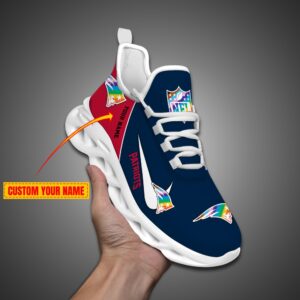 New England Patriots Personalized Pride Month Luxury NFL Max Soul Shoes Ver 2