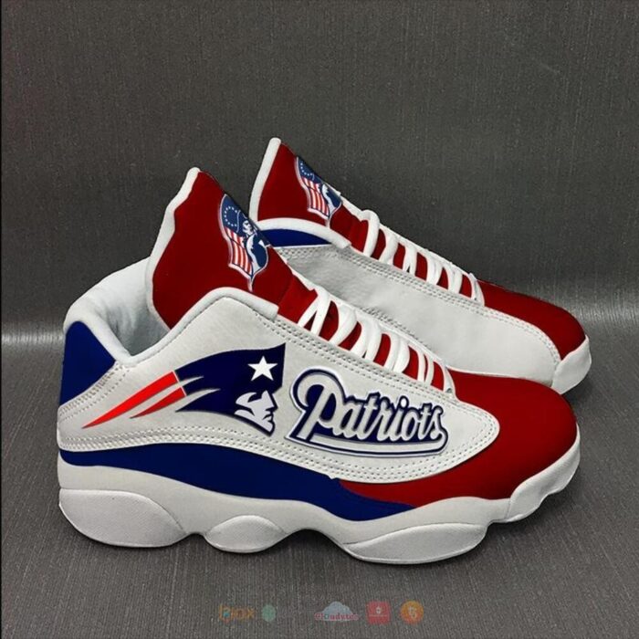 New England Patriots Red White Blue Air Jordan 13 Shoes