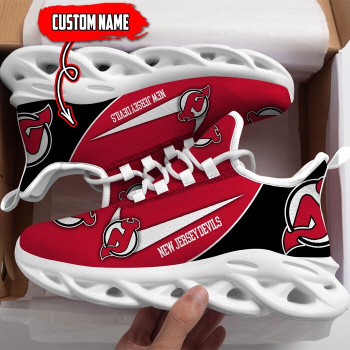 New Jersey Devils Custom Name NHL New Max Soul Shoes