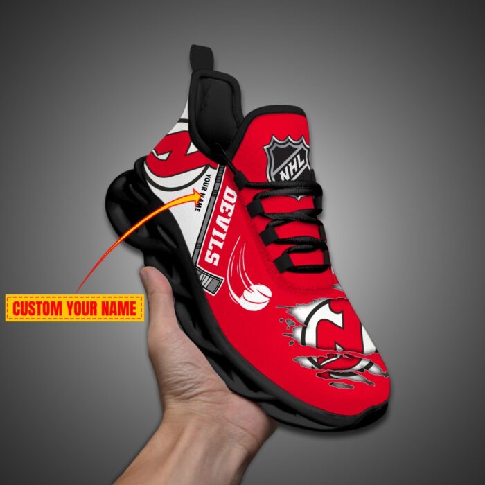 New Jersey Devils Personalized NHL Max Soul Shoes Ver 2