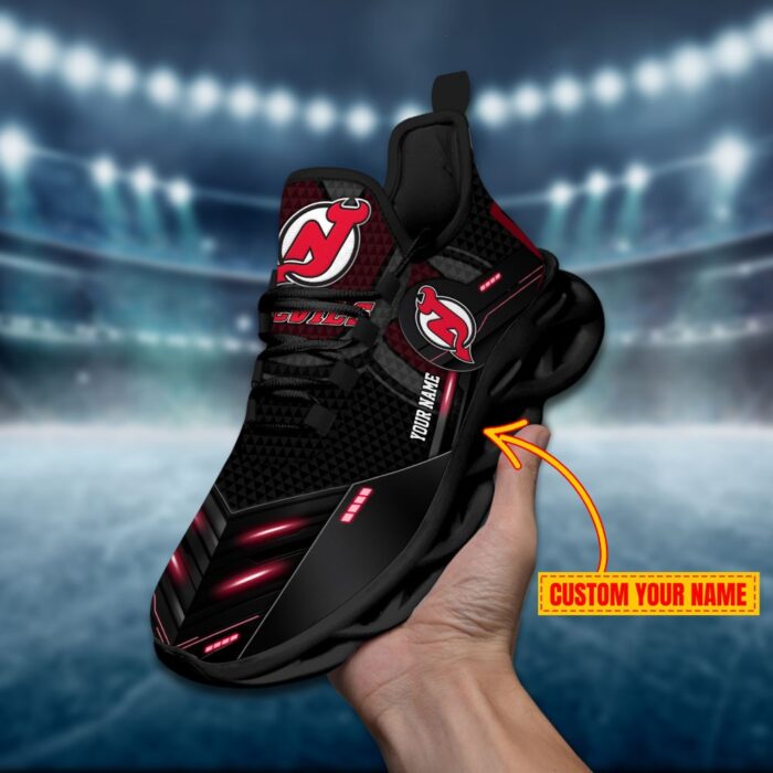 New Jersey Devils Personalized NHL Sport Black Max Soul Shoes