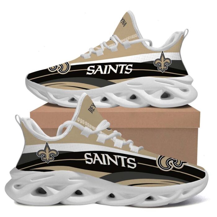 New Orleans Saints AmericanFootball Team Helmet Custom Name For Sport Lover Max Soul Sneaker Running Sport Shoes