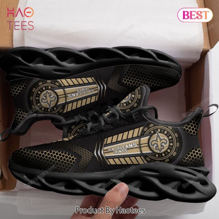 New Orleans Saints Black Brown Max Soul Shoes