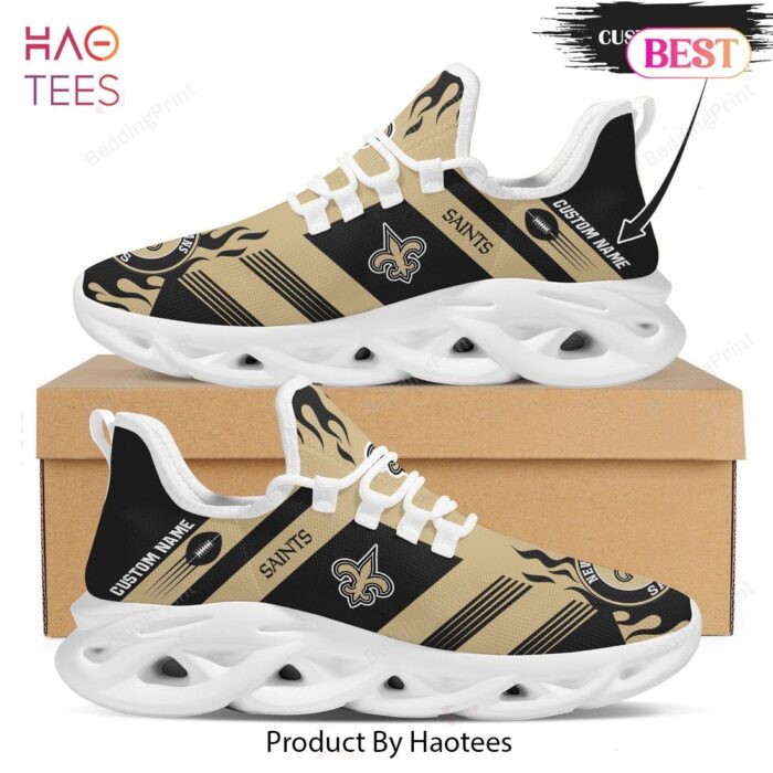 New Orleans Saints Custom Name Max Soul Shoes