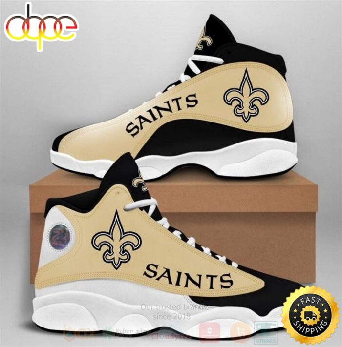 New Orleans Saints NFL Air Jordan 13 Shoes 4