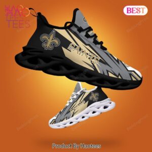 New Orleans Saints NFL Black Grey Brown Max Soul Shoes