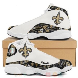 New Orleans Saints Nfl Big Logo Football Team Air Jordan 13 Shoes 2